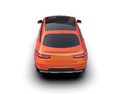 Araba beyaz arka planda izole edilmiş. 3d resimleme