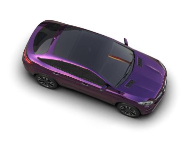 Elektrikli bir arabanın 3 boyutlu görüntüsü