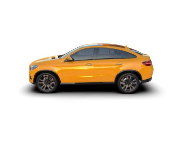 Arka planda modern araba var. 3d illüstrasyon