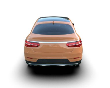 Modern SUV beyaz arka planda izole edildi. 3d oluşturma