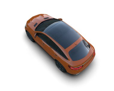 turuncu spor araba izole