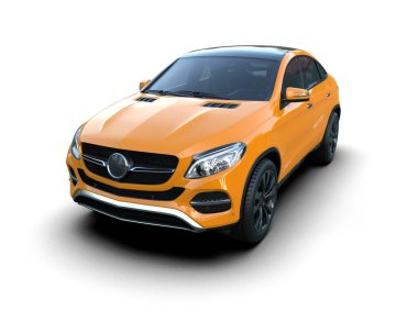 Modern lüks araba, sedan. 3d illüstrasyon