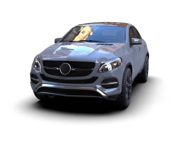 Yepyeni bir arabanın 3 boyutlu görüntüsü