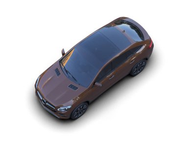 Stüdyo ortamında daha az genel bir konsept arabanın 3 boyutlu çizimi