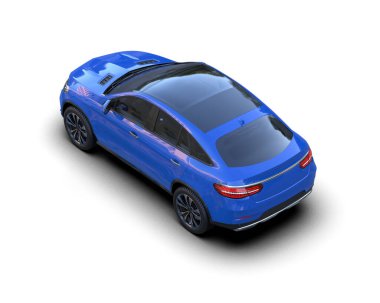 beyaz zemin üzerinde mavi lüks araba.