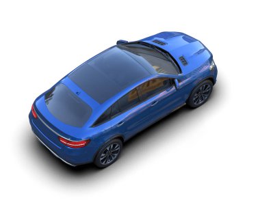 Beyaz arka planda 3 boyutlu araba