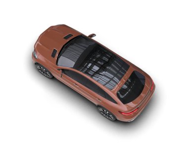 Modern bir araba. 3d oluşturma