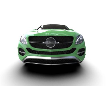 yeşil spor araba - 3D render
