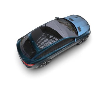 Siyah spor araba beyaz arka plan üzerinde izole