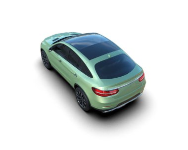 Araba beyaz arka planda izole edilmiş. 3 Boyutlu Hazırlama