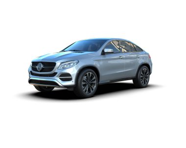 Modern lüks modern araba siyah arka planda. 3 Boyutlu Hazırlama