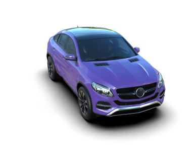 3 boyutlu markalı, daha az jenerik elektrikli bir araba.