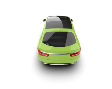 modern araba beyaz arkaplanda izole edilmiş 3 boyutlu görüntüleme