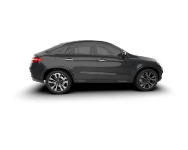 Siyah araba yan görünüm