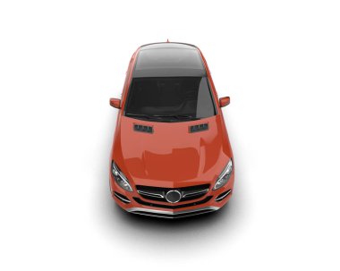 Modern lüks araba beyaz zemin üzerine.