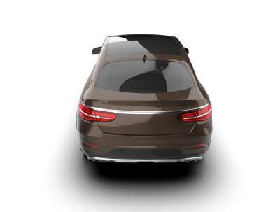 Beyaz arka planda modern lüks bir araba. 3d oluşturma