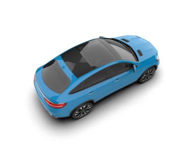 mavi araba modern araba yan görünümü