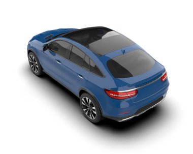 mavi modern lüks SUV - araba - 3 boyutlu resim