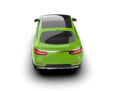modern yeşil araba izole