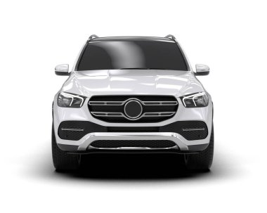 Siyah lüks SUv beyaz arka planda izole edildi