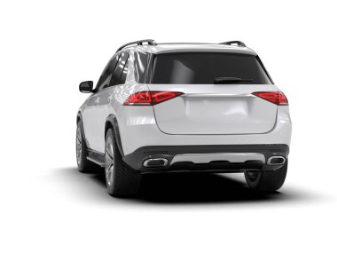 modern lüks araba beyaz izole