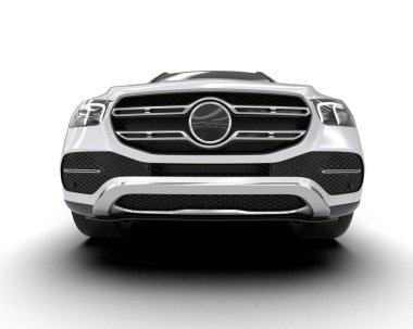 Beyaz arkaplanda 3D render araba