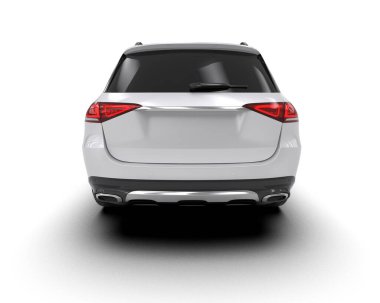 beyaz araba beyaz zemin üzerine izole