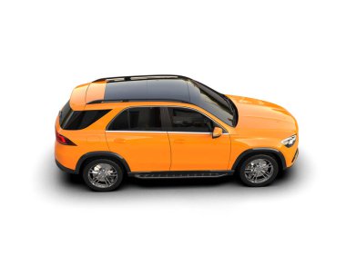 modern kompakt turuncu aile arabası