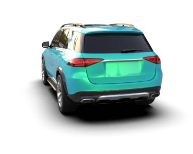 Beyaz arka planda modern lüks bir araba güzel renkli bir arabası ve güzel bir arabası var.