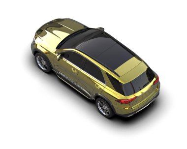 Lüks SUv beyaz arka planda izole edildi..