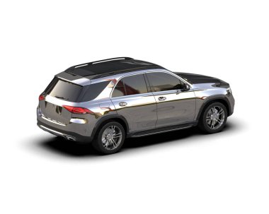 Beyaz arkaplanda siyah araba