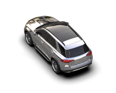 Beyaz arka planda araba şehri. 3d oluşturma