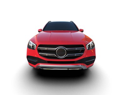 Beyaz arka planda lüks modern bir araba.