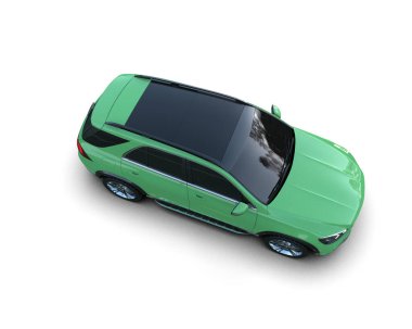 modern araba beyaz arkaplanda izole edildi.