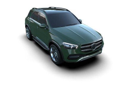 Hafif arka planda modern lüks bir araba. 3 Boyutlu Hazırlama