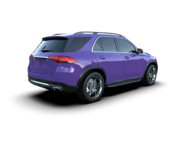 Modern lüks araba beyaz zemin üzerine