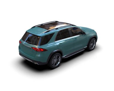 arkaplanda izole edilmiş araba, 3D görüntüleme - illüstrasyon