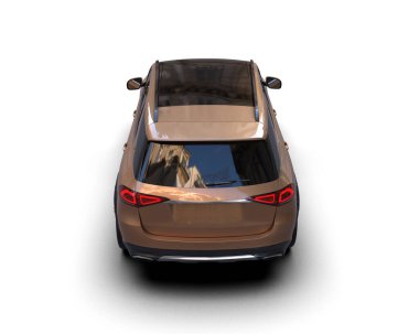 modern araba beyaz üzerine izole