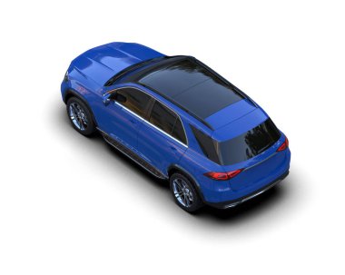 Beyaz arka planda modern lüks bir araba. 3d oluşturma