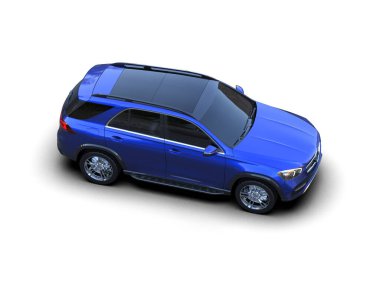 3 boyutlu illüstrasyon arabası beyaz arkaplanda izole edildi