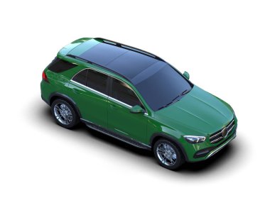 Araba arka planda izole edilmiş. 3d oluşturma -