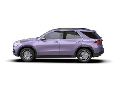 Gri arka planda modern mor cip. 3d oluşturma