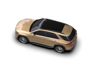 beyaz arka planda gölgeli modern araba