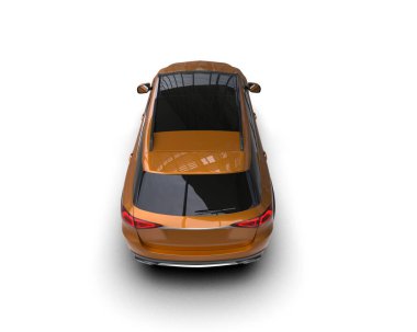 modern araba beyaz arka planda izole edildi. 3 boyutlu görüntüleme