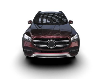 lüks siyah modern SUV arabası - 3 boyutlu illüstrasyon