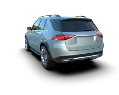 SUV arabası. 3d oluşturma