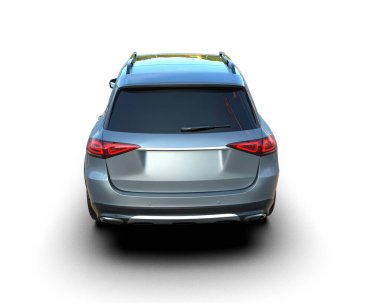 Araba manzaralı. 3d illüstrasyon