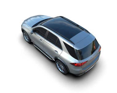 Beyaz arka planda modern lüks SUV