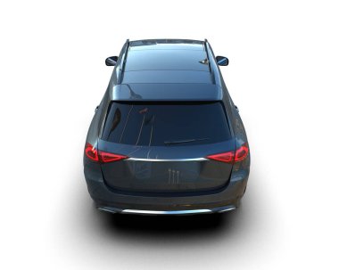 modern araba beyaz arka planda izole edildi. 3 boyutlu görüntüleme