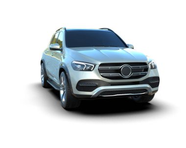 Gerçekçi 3 boyutlu metalik araba. 3 Boyutlu Hazırlama.